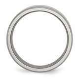 Chisel Titanium Brushed and Polished 8mm Beveled Edge Band - TB-4119B1CF-7313