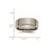 Chisel Titanium Brushed and Polished 8mm Beveled Edge Band - TB-492E7834-9649