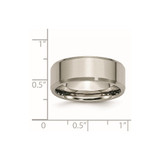 Chisel Titanium Brushed and Polished 8mm Beveled Edge Band - TB-56F068CB-2430