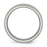 Chisel Titanium Brushed and Polished 8mm Beveled Edge Band - TB-E80B15CF-9512