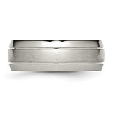 Chisel Titanium Brushed and Polished 8mm Grooved Band - TB-1D427F0A-4292