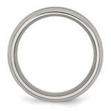 Chisel Titanium Brushed and Polished 8mm Grooved Band - TB-75892137-7892