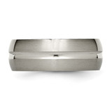 Chisel Titanium Brushed and Polished 8mm Grooved Band - TB-86C10123-4522