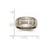 Chisel Titanium Brushed and Polished 8mm Grooved Band - TB-A3754ACC-5817