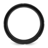 Chisel Titanium Brushed and Polished Black IP-plated Notched 8mm Band - TB-FAEABFA8-3763