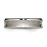 Chisel Titanium Brushed and Polished Concave 6mm Beveled Edge Band - TB-94C44FDD-5133