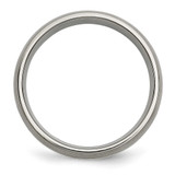 Chisel Titanium Brushed and Polished with Sterling Silver Inlay 7mm Grooved Band - TB-363B2C04-7196