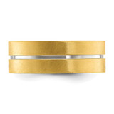 Chisel Titanium Brushed and Polished Yellow IP-plated 8mm Band - TB-2C25579C-9002