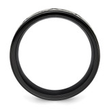 Chisel Titanium Brushed Black IP-plated Heartbeat 8mm Band - TB-E8CBAA65-2951
