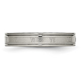Chisel Titanium Brushed Center 4mm Roman Numerals Band - TB-0F79119F-4320
