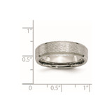 Chisel Titanium Brushed Center 6mm Beveled Edge Band - TB-D255FFFF-4064