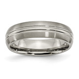 Chisel Titanium Brushed Center 6mm Grooved Band - TB-CFE78DC5-2816