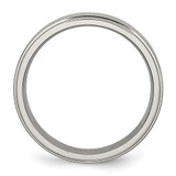 Chisel Titanium Brushed Center 6mm Ridged Edge Band - TB-3801DB17-8779