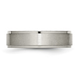 Chisel Titanium Brushed Center 6mm Ridged Edge Band - TB-4E6F92C7-8869