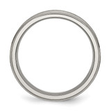Chisel Titanium Brushed Center 6mm Ridged Edge Band - TB-5D4CADF1-9077