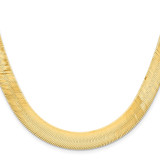 14K 22 inch 10mm Silky Herringbone with Lobster Clasp Chain