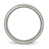 Chisel Titanium Brushed Center 6mm Ridged Edge Band - TB-E25AE1B5-1814