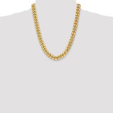14K 22 inch 11mm Semi-Solid Miami Cuban with Lobster Clasp Chain