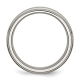 Chisel Titanium Brushed Center 7mm Ridged Edge Band - TB-1B765F36-2134