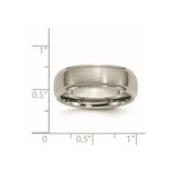Chisel Titanium Brushed Center 7mm Ridged Edge Band - TB-20D457E6-1571