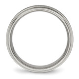 Chisel Titanium Brushed Center 7mm Ridged Edge Band - TB-3067B86C-3581