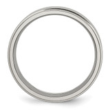 Chisel Titanium Brushed Center 7mm Ridged Edge Band - TB-5962E6E5-8534