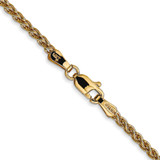 14K 22 inch 2.1mm Spiga with Lobster Clasp Chain