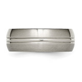 Chisel Titanium Brushed Center 8mm Grooved Band - TB-225B1636-1268