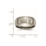 Chisel Titanium Brushed Center 8mm Grooved Band - TB-E8B4A702-3742