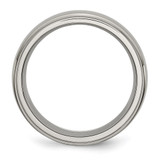Chisel Titanium Brushed Center 8mm Ridged Edge Band - TB-0AF6CCAB-5413