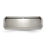 Chisel Titanium Brushed Center 8mm Ridged Edge Band - TB-0AF6CCAB-5413