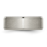 Chisel Titanium Brushed Center 8mm Ridged Edge Band - TB-9104736F-1966