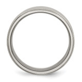 Chisel Titanium Brushed Center 8mm Ridged Edge Band - TB-C1112E32-3615