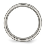 Chisel Titanium Brushed Center 8mm Scroll Design Band - TB-28C64D7A-9324