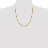 14K 22 inch 2.4mm Concave Anchor with Lobster Clasp Chain