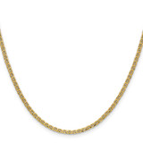 14K 22 inch 2.4mm Semi-Solid Anchor with Spring Ring Clasp Chain