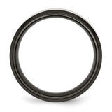 Chisel Titanium Brushed Center Black IP-plated 8mm Beveled Edge Band - TB-6C5B95F3-8687