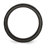 Chisel Titanium Brushed Center Black IP-plated 9mm Band - TB-36D86166-8044