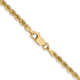 14K 22 inch 2.75mm Regular Rope with Lobster Clasp Chain