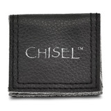 Chisel Titanium Brushed Center with Sterling Silver Inlay 6mm Ridged Edge Band - TB-EE77C5A5-1455