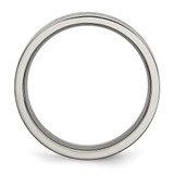 Chisel Titanium Brushed Cross Design 8mm Flat Band - TB-9EA4920D-9343