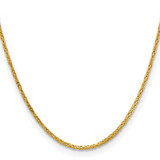 14K 22 inch 2mm Byzantine with Lobster Clasp Chain