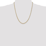 14K 22 inch 2mm Byzantine with Lobster Clasp Chain