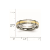 Chisel Titanium Brushed with 14k Gold Inlay 5mm Band - TB-4CD0C5C0-4007