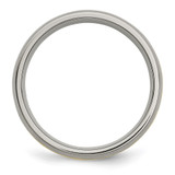 Chisel Titanium Brushed with 14k Gold Inlay 6mm Grooved Band - TB-A6E0A896-7676