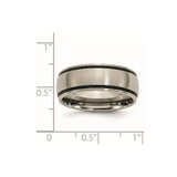 Chisel Titanium Brushed with Black Rubber 8mm Band - TB-09D163B1-2533
