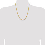 14K 22 inch 3.25mm Byzantine with Lobster Clasp Chain