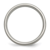 Chisel Titanium Brushed with Sterling Silver Inlay 6mm Band - TB-499391E5-6089