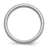 Chisel Titanium Brushed with Sterling Silver Inlay 8mm Band - TB-92DE3ABA-2687