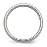 Chisel Titanium Brushed with Sterling Silver Inlay 8mm Band - TB-ABACB2C8-7604